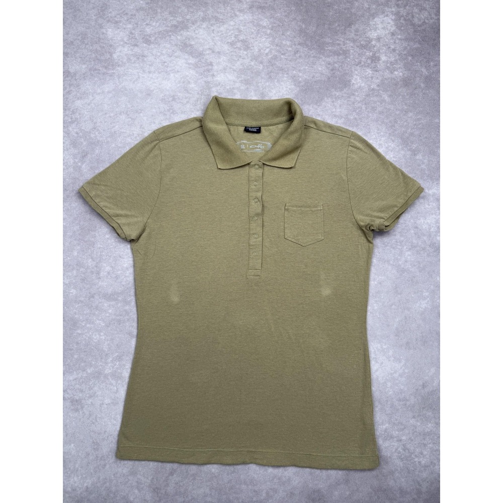 VTG Oakley Polo Shirt Womens‎ Medium Stretch Bamboo Blend Pocket Performance